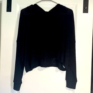 American Eagle Ribbed Cropped Hoodie